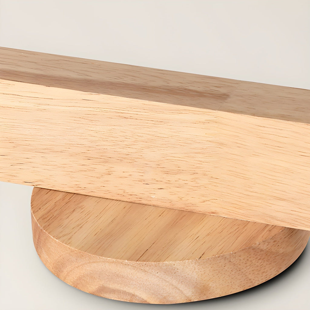 Solara Plafonnier poutre en bois naturel avec spot - Neutralighting
