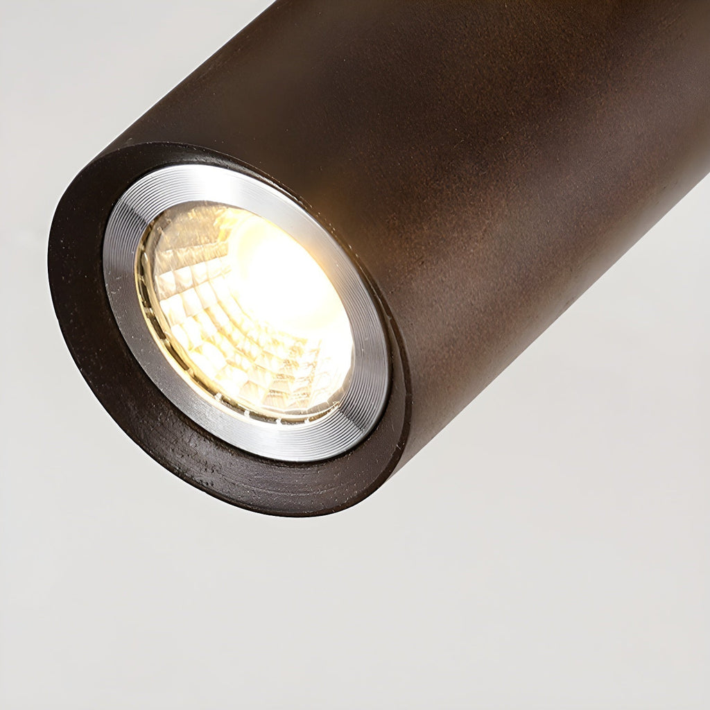 Solara Plafonnier poutre en bois naturel avec spot - Neutralighting