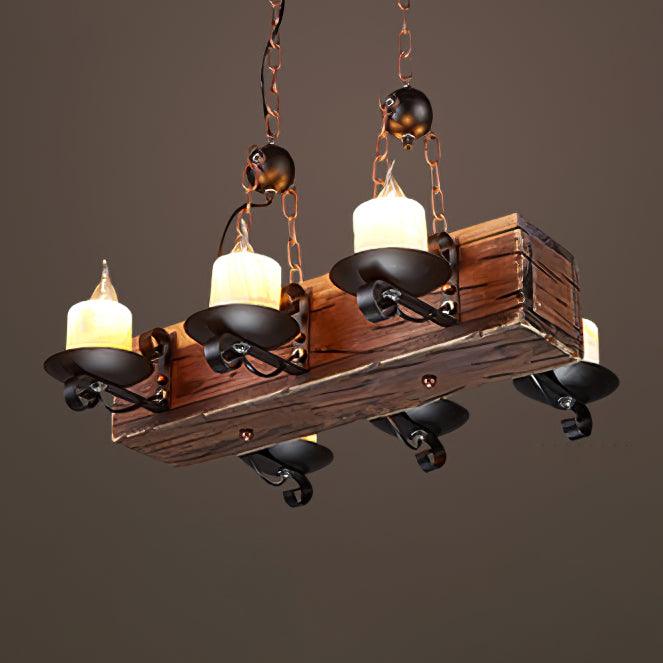 Aurzorir Chandelier Bois Vintage - Neutralighting