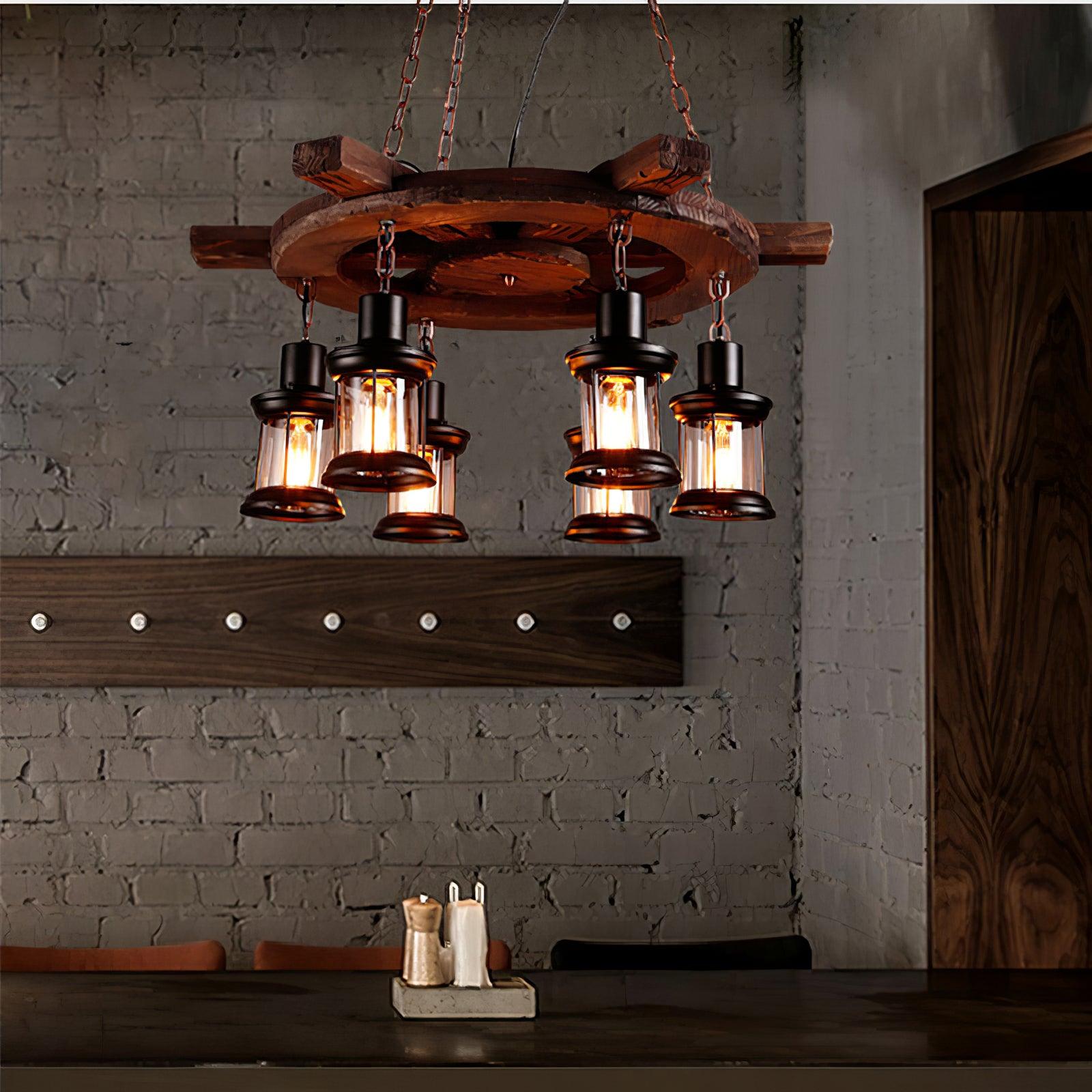 Aurzorir Chandelier Bois Vintage - Neutralighting