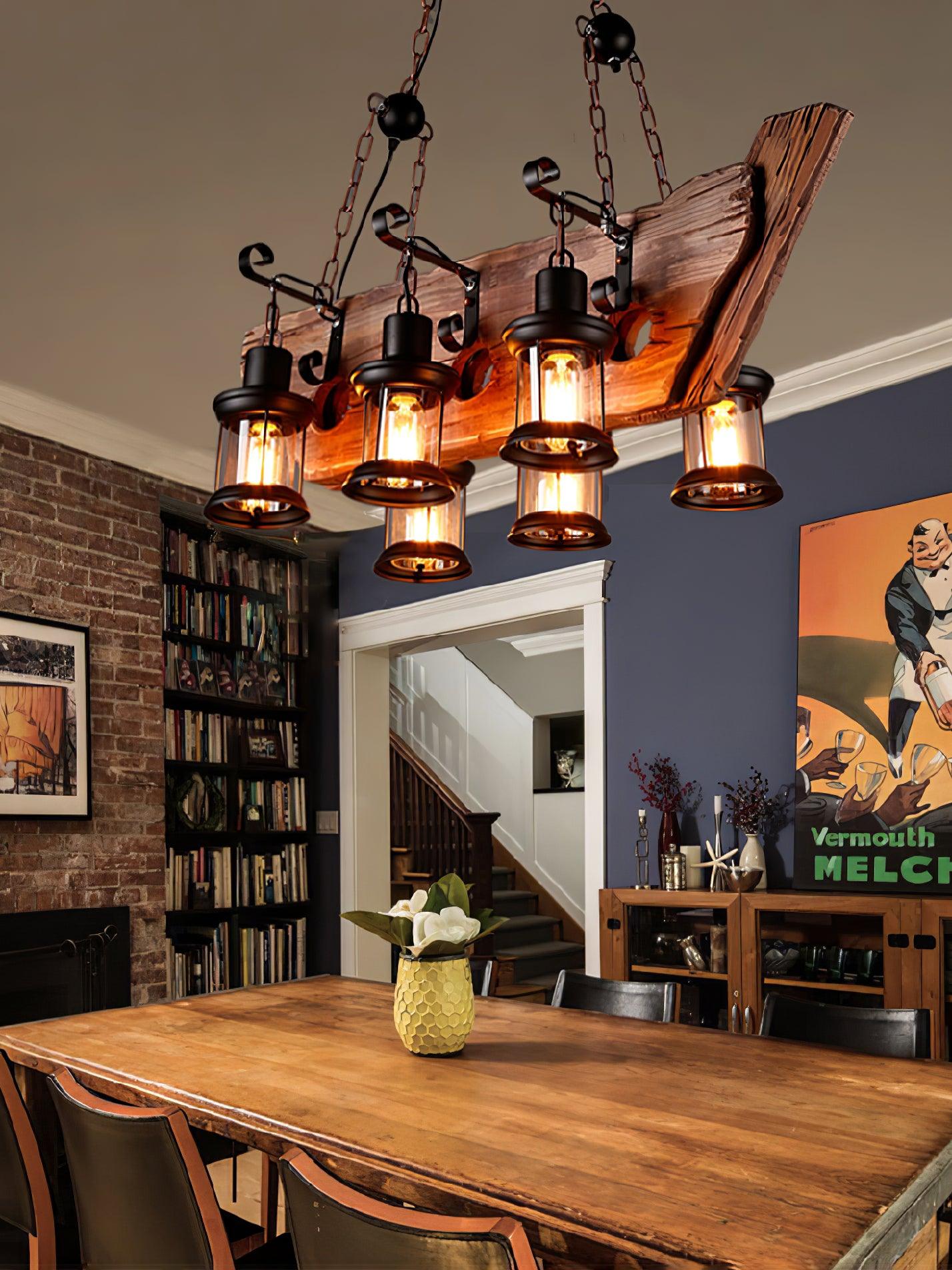 Aurzorir Chandelier Bois Vintage - Neutralighting