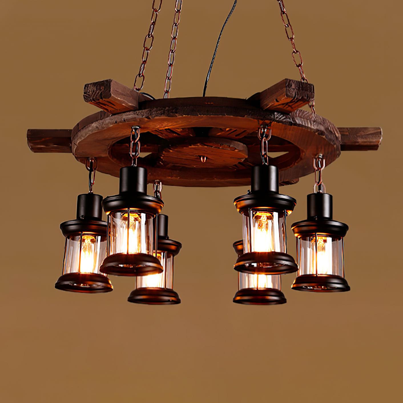 Aurzorir Chandelier Bois Vintage - Neutralighting