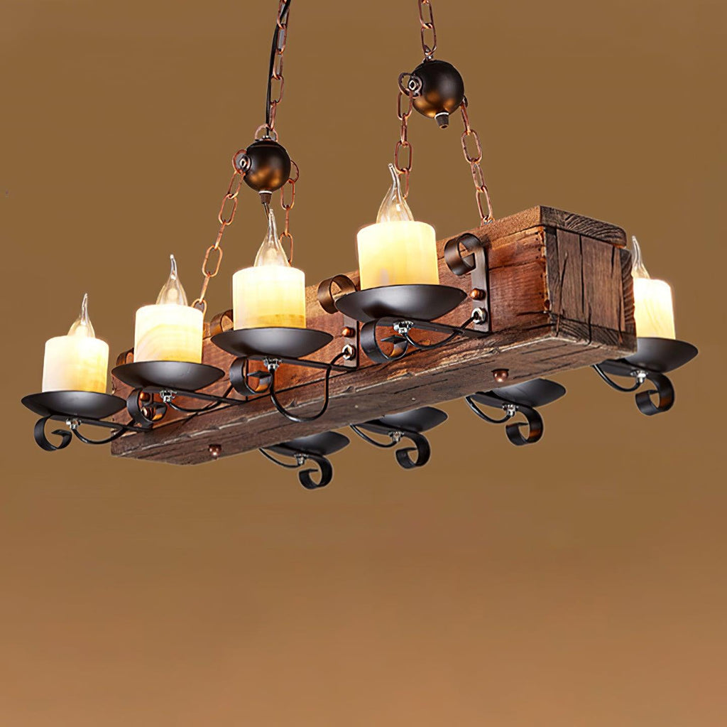 Aurzorir Chandelier Bois Vintage - Neutralighting