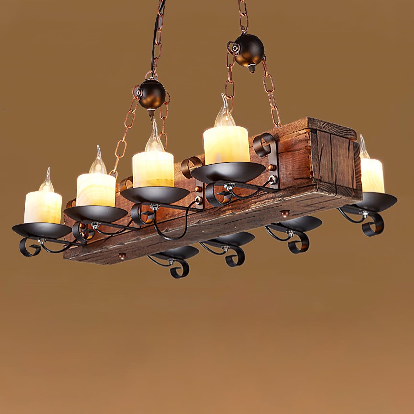 Aurzorir Chandelier Bois Vintage - Neutralighting