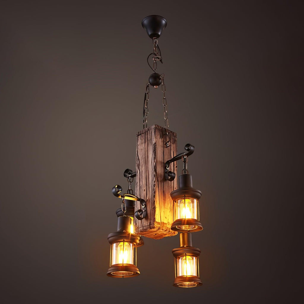 Aurzorir Chandelier Bois Vintage - Neutralighting