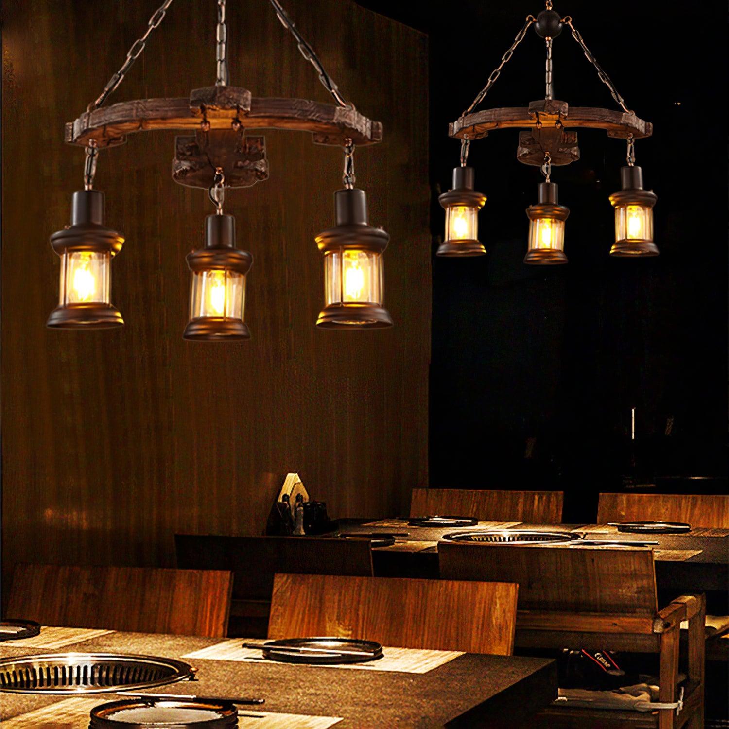 Aurzorir Chandelier Bois Vintage - Neutralighting