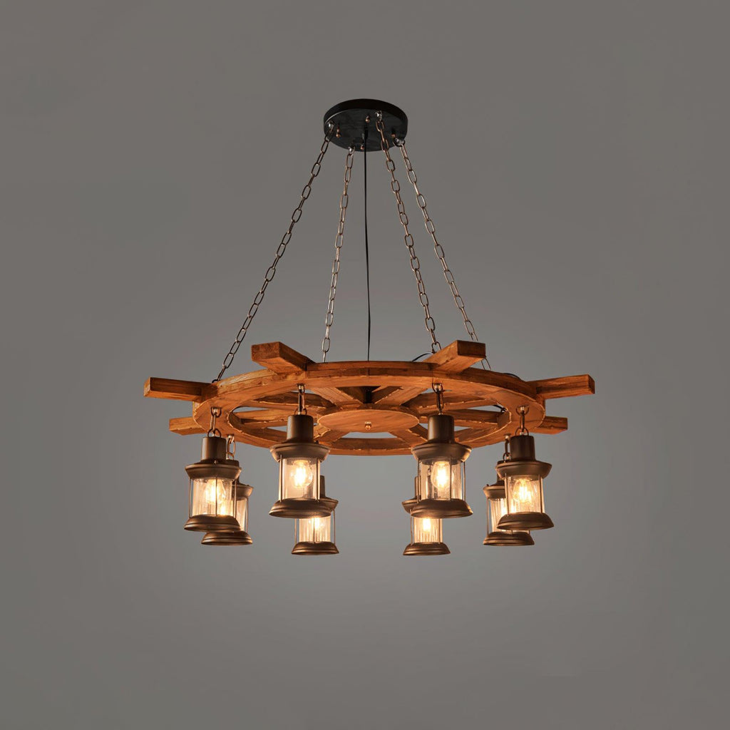 Aurzorir Chandelier Bois Vintage - Neutralighting