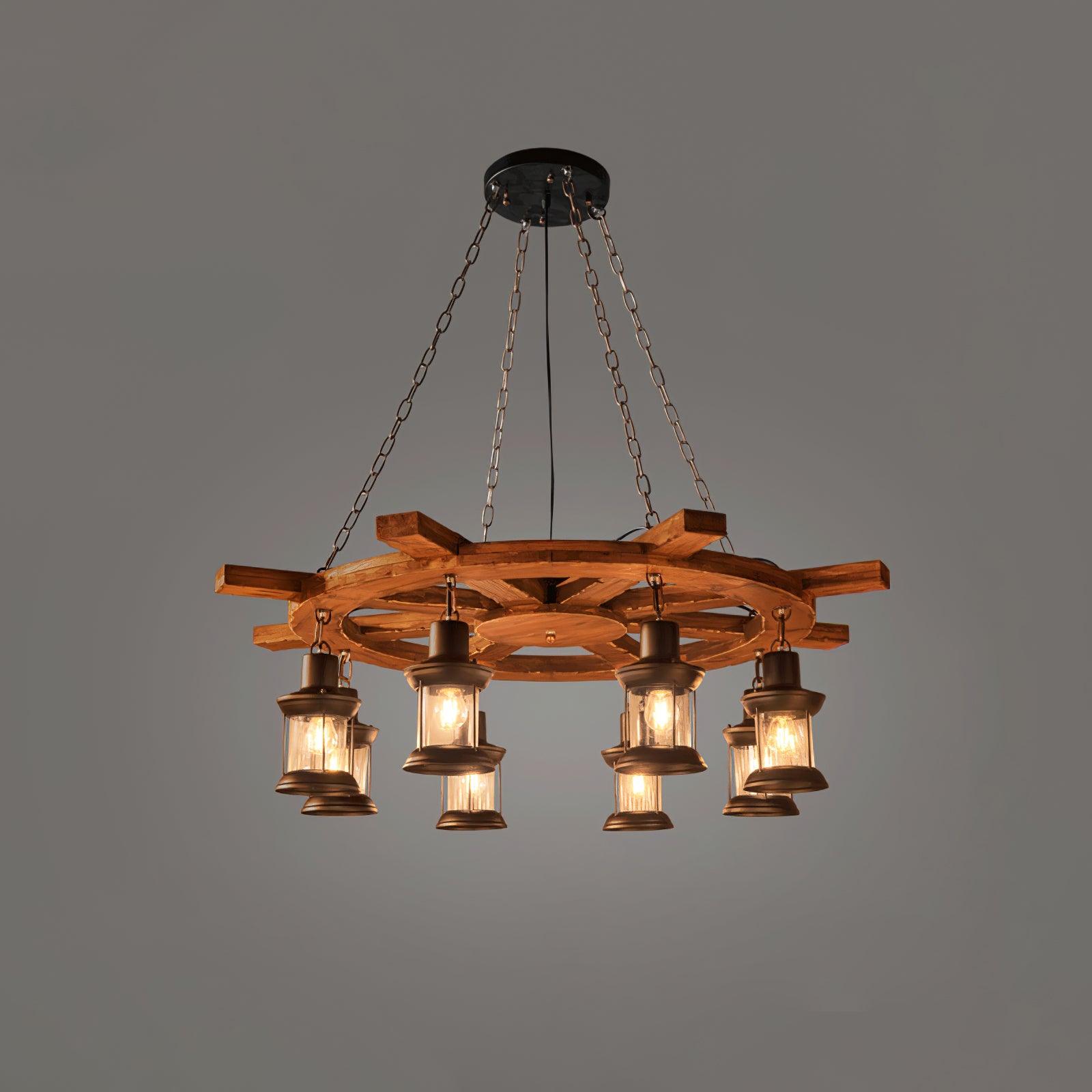 Aurzorir Chandelier Bois Vintage - Neutralighting