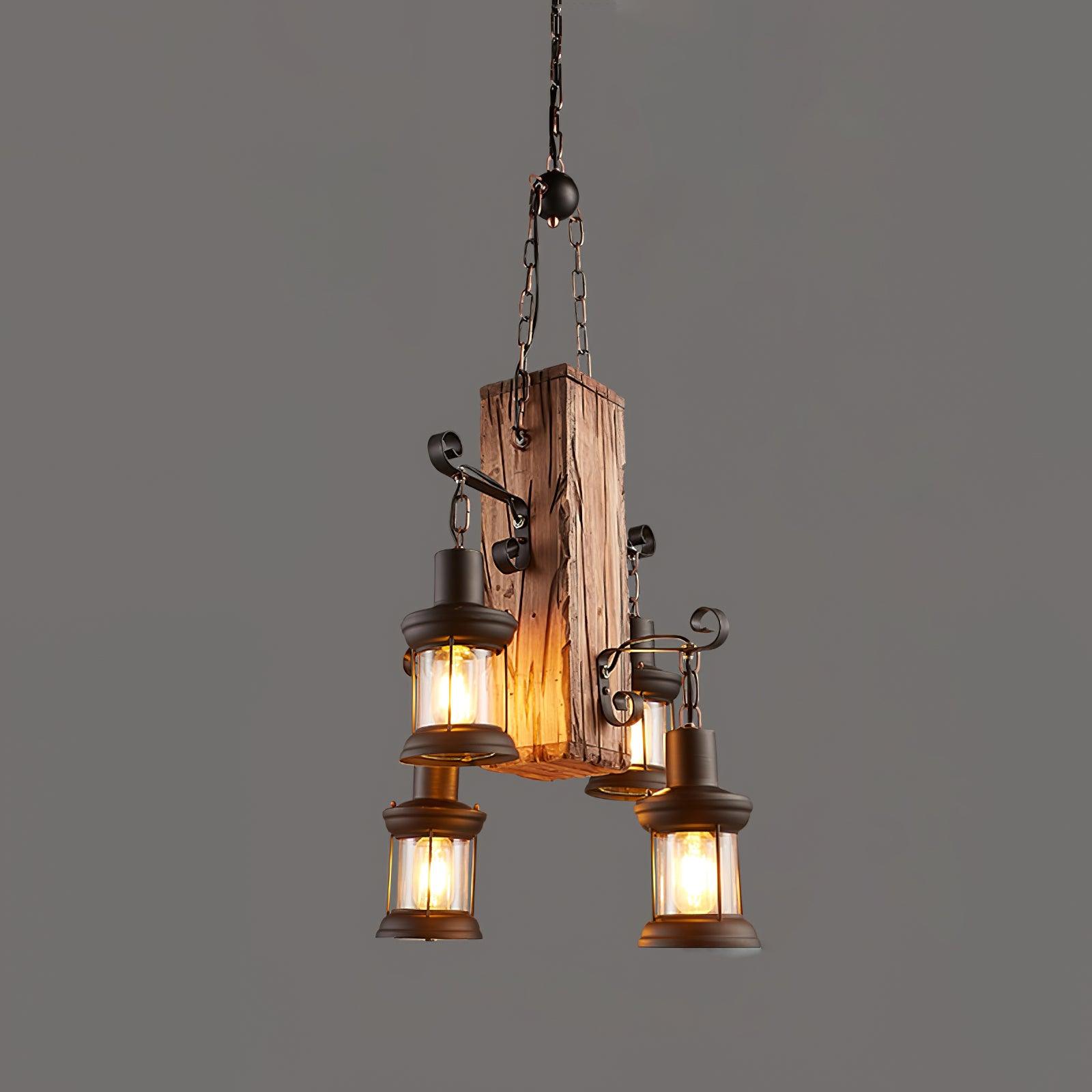 Aurzorir Chandelier Bois Vintage - Neutralighting