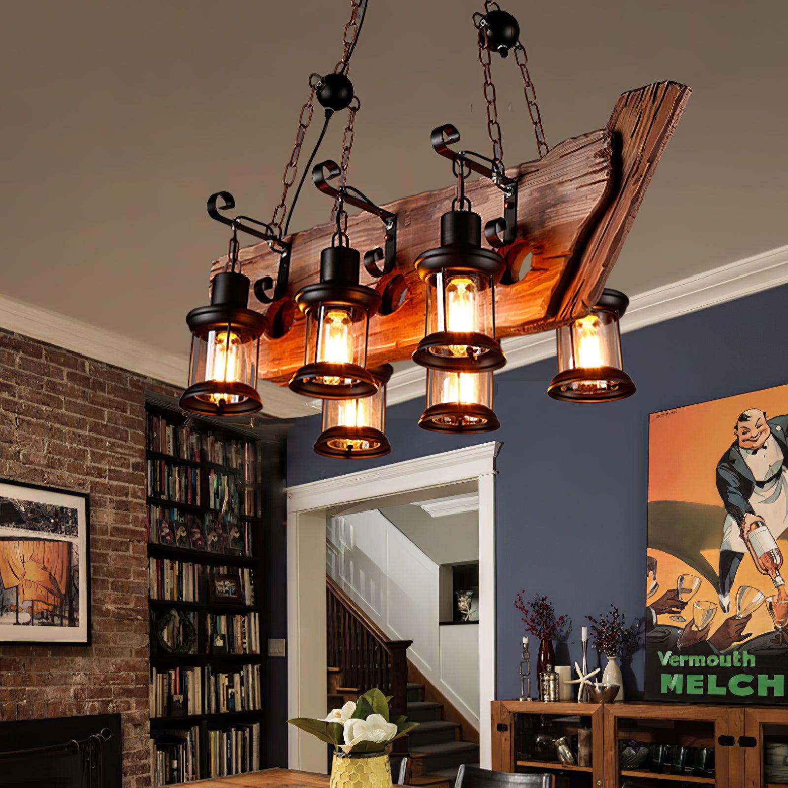 Aurzorir Chandelier Bois Vintage - Neutralighting