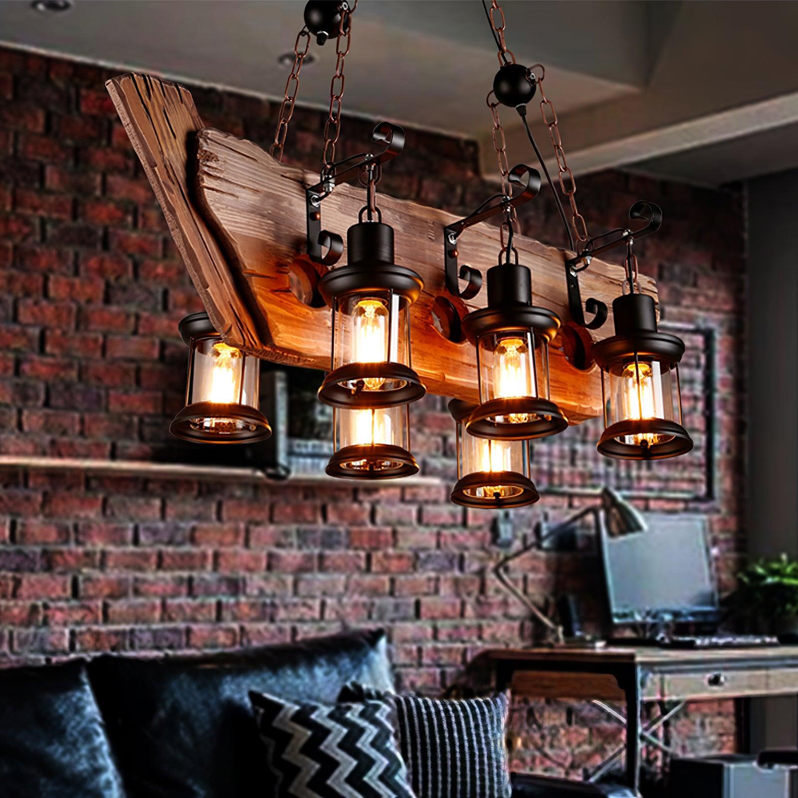 Aurzorir Chandelier Bois Vintage - Neutralighting