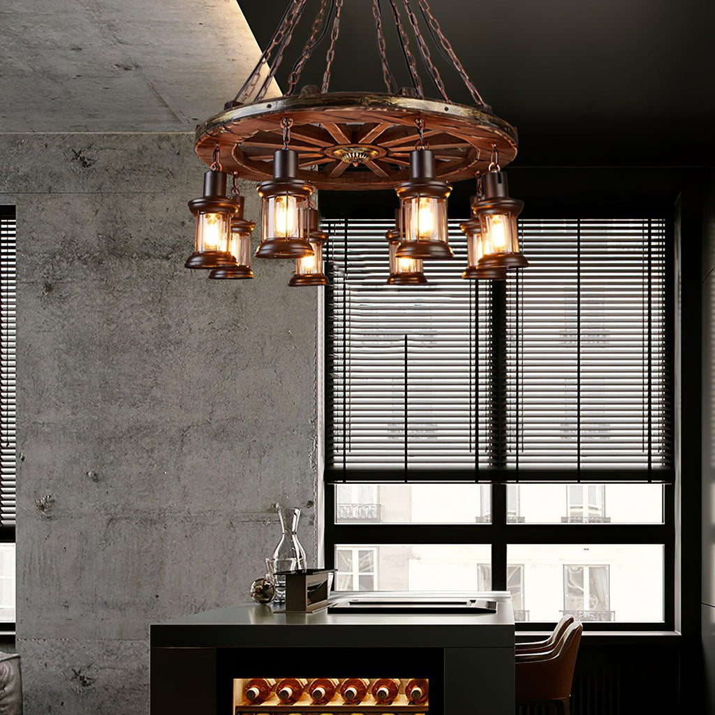 Aurzorir Chandelier Bois Vintage - Neutralighting