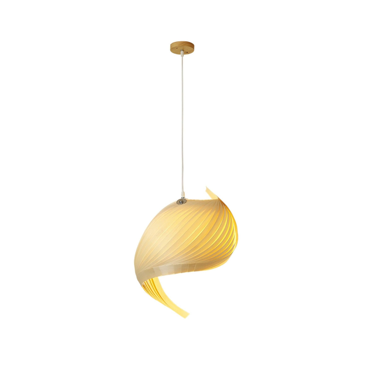 Cumiror Postmoderne Luxe Coquille Bois Bois Pendentif Lumière - Neutralighting