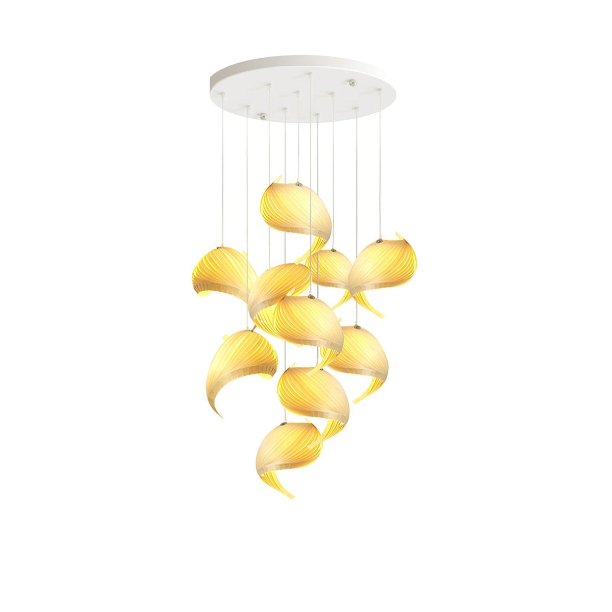 Cumiror Postmoderne Luxe Coquille Bois Bois Pendentif Lumière - Neutralighting