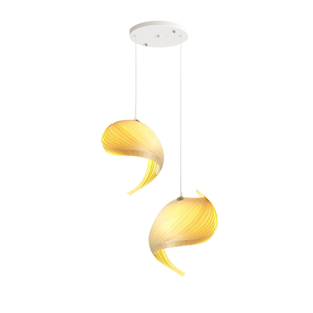 Cumiror Postmoderne Luxe Coquille Bois Bois Pendentif Lumière - Neutralighting