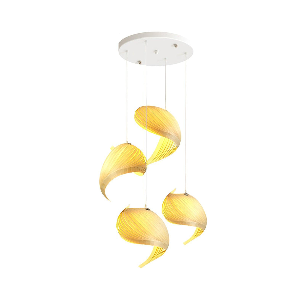Cumiror Postmoderne Luxe Coquille Bois Bois Pendentif Lumière - Neutralighting