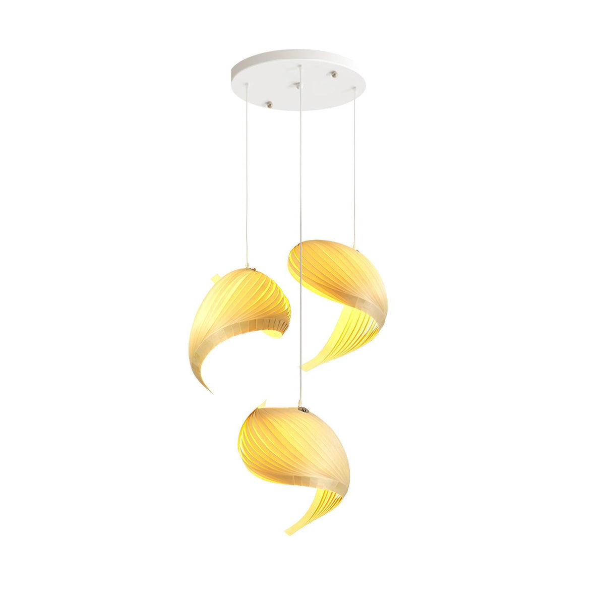 Cumiror Postmoderne Luxe Coquille Bois Bois Pendentif Lumière - Neutralighting