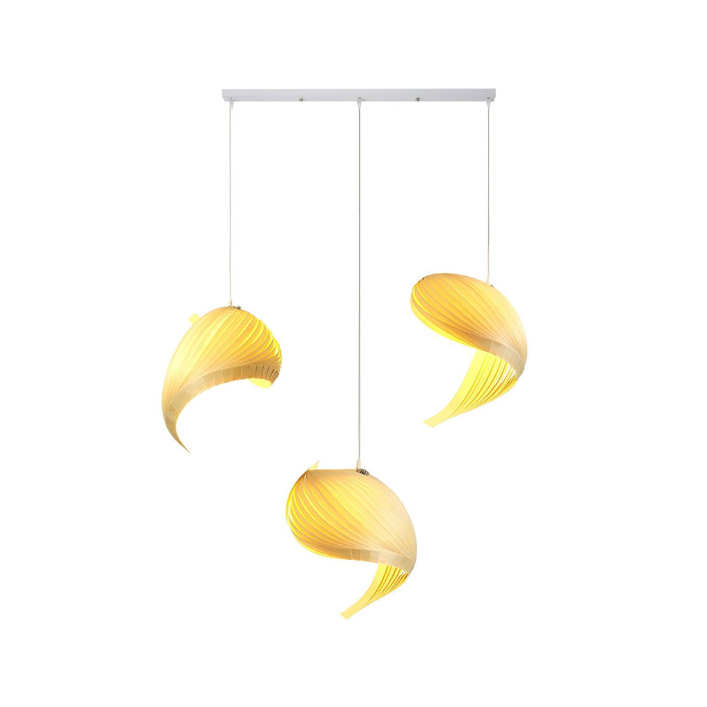 Cumiror Postmoderne Luxe Coquille Bois Bois Pendentif Lumière - Neutralighting