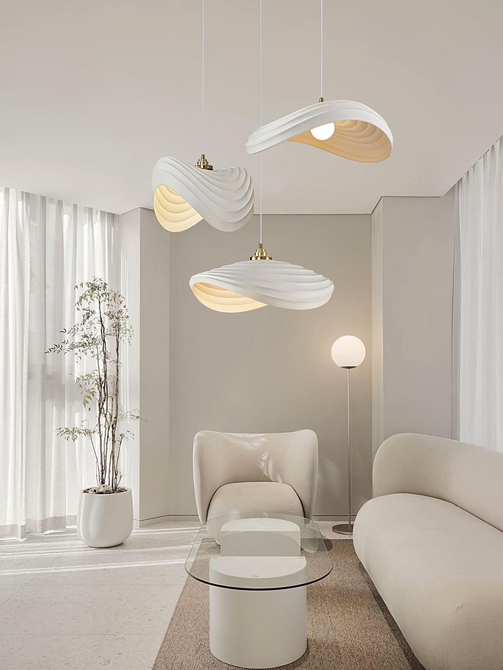 Lila Suspension Moderne en Résine - Neutralighting