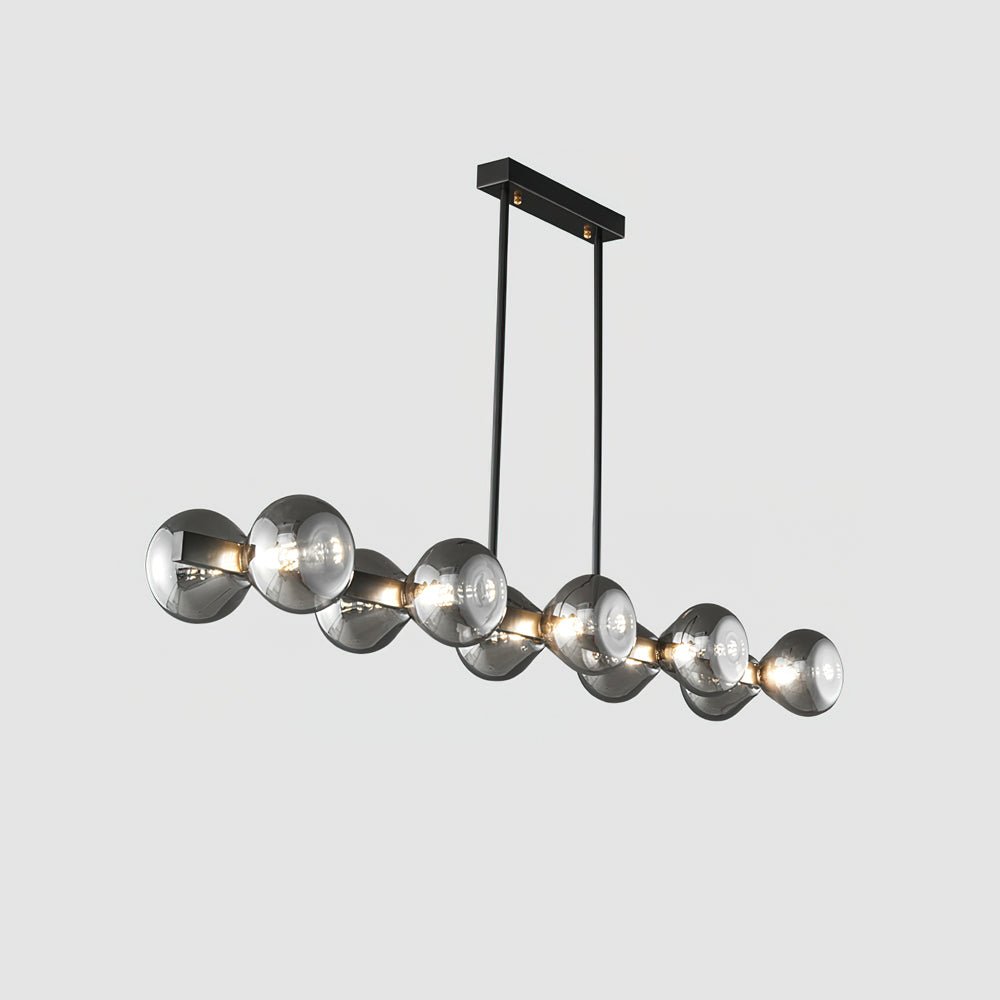 Lustra Chandelier Cadre Noir Verre Fumé Audacieux - Neutralighting