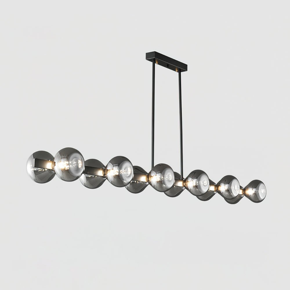 Lustra Chandelier Cadre Noir Verre Fumé Audacieux - Neutralighting