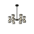 Lustra Chandelier Cadre Noir Verre Fumé Audacieux - Neutralighting