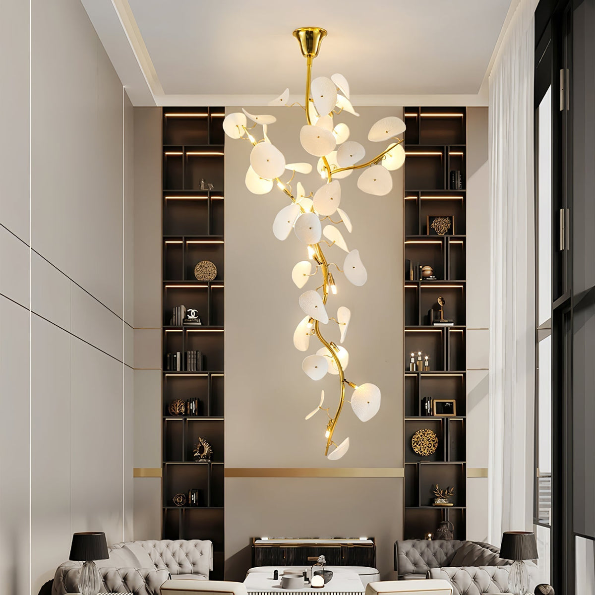 Orthair Chandelier en Céramique et Laiton Branche - Neutralighting