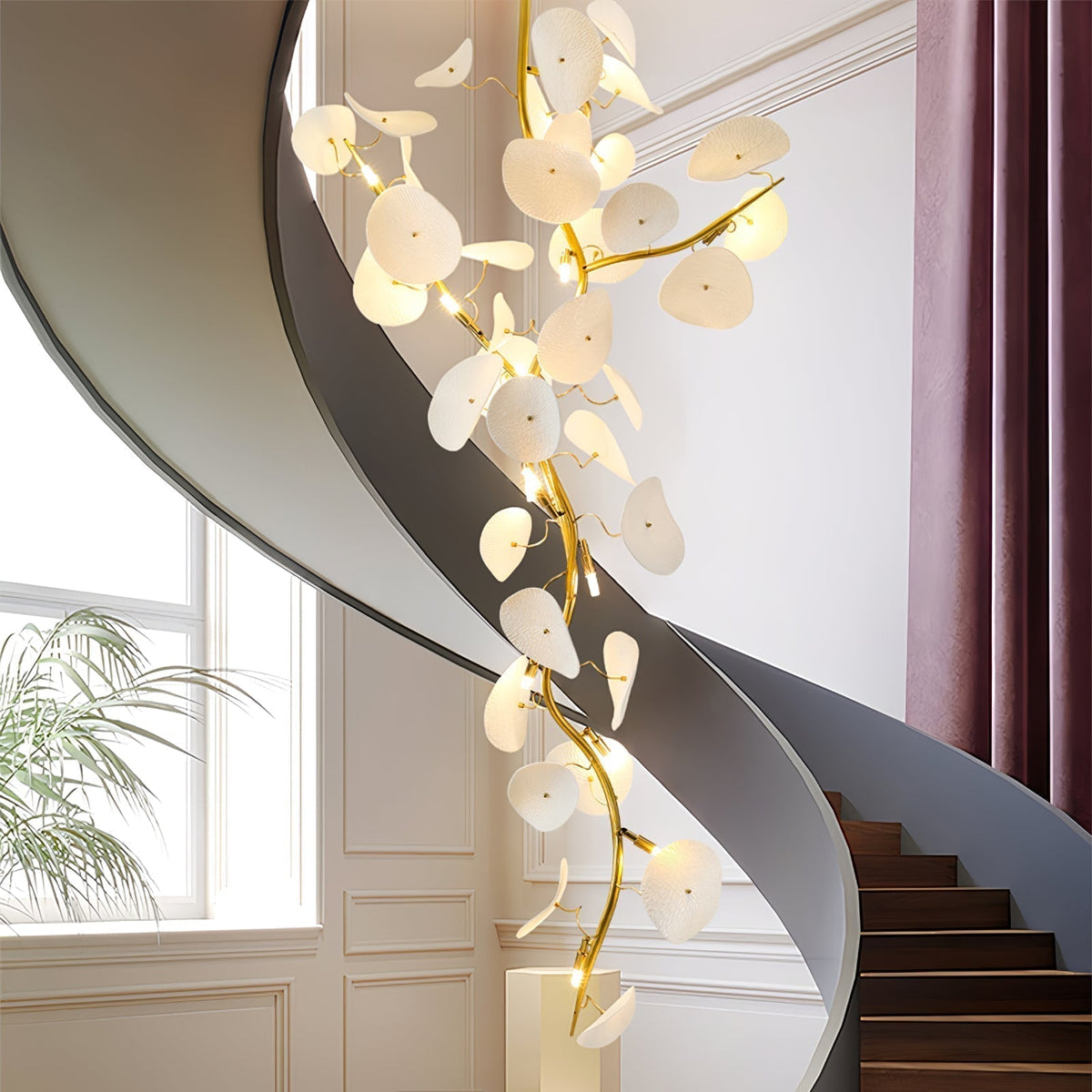 Orthair Chandelier en Céramique et Laiton Branche - Neutralighting