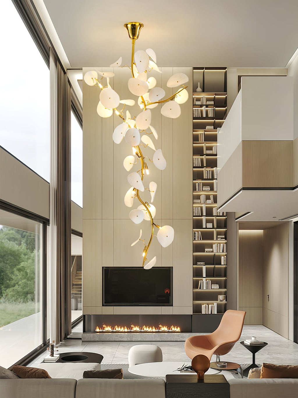 Orthair Chandelier en Céramique et Laiton Branche - Neutralighting