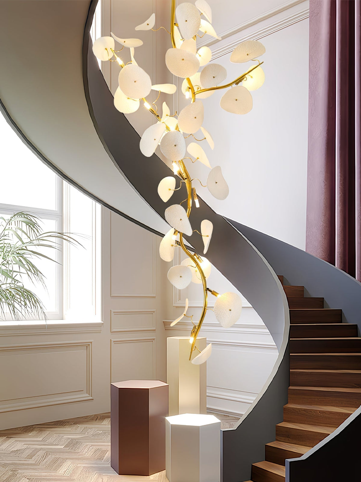 Orthair Chandelier en Céramique et Laiton Branche - Neutralighting