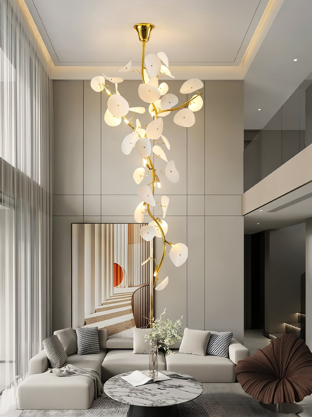 Orthair Chandelier en Céramique et Laiton Branche - Neutralighting