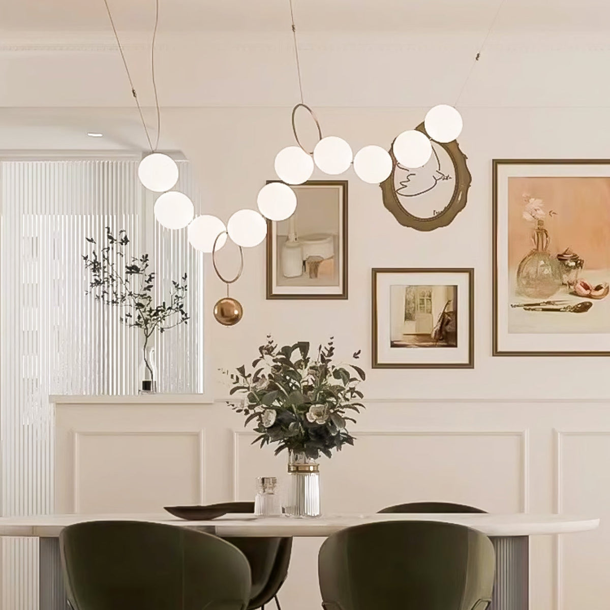 Lustra Suspension Lampe Collier en Verre - Neutralighting