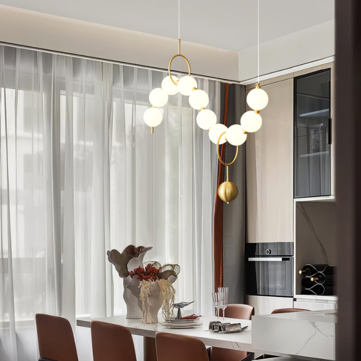 Lustra Suspension Lampe Collier en Verre - Neutralighting