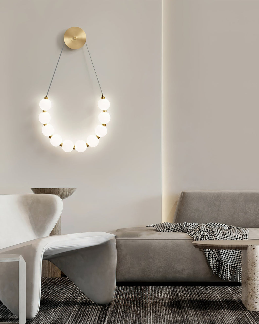 Ilirel Applique Murale Art Collier Anneau en Laiton - Neutralighting