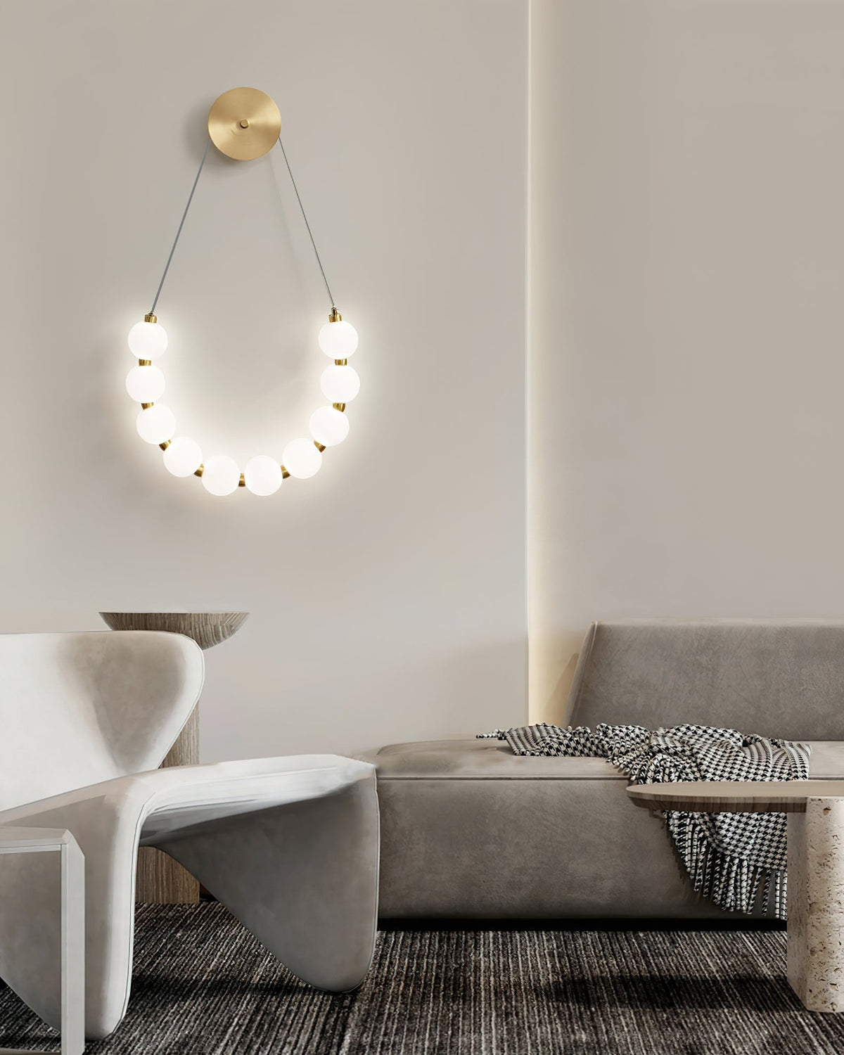 Ilirel Applique Murale Art Collier Anneau en Laiton - Neutralighting