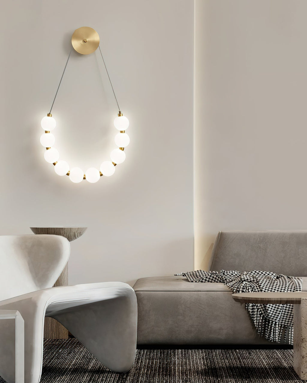 Ilirel Applique Murale Art Collier Anneau en Laiton - Neutralighting