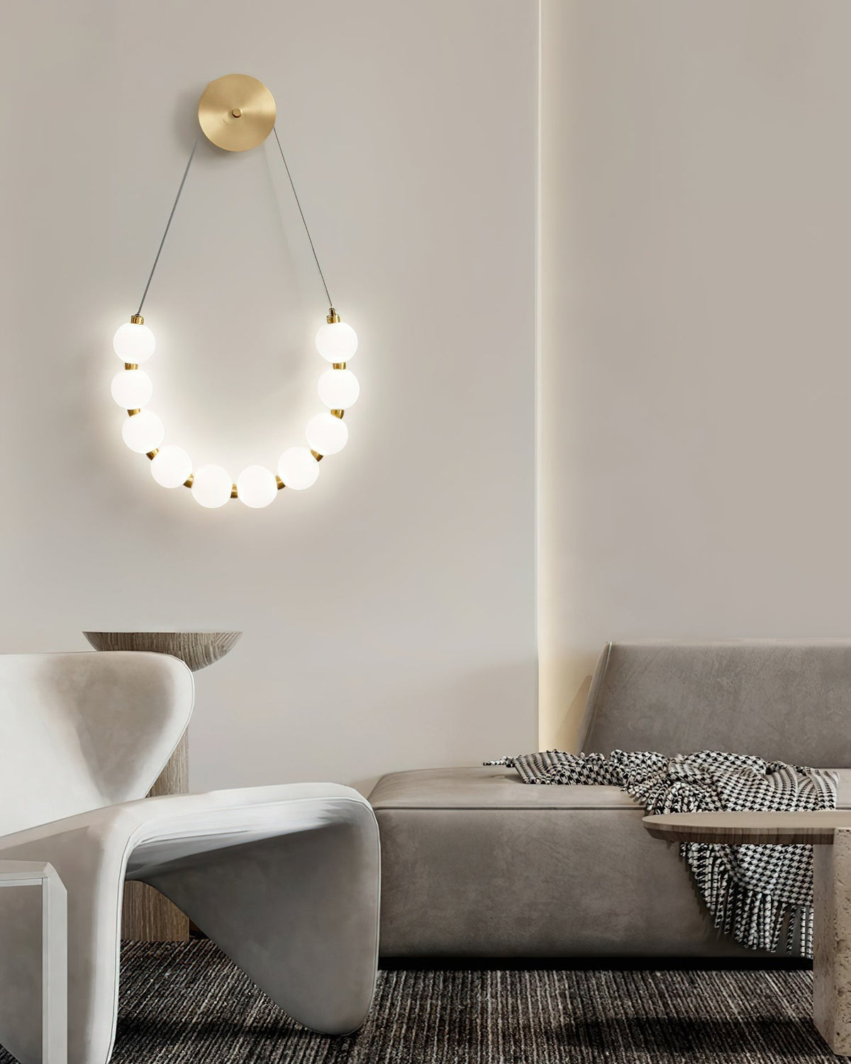 Ilirel Applique Murale Art Collier Anneau en Laiton - Neutralighting