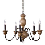 Evvine Lustre Vintage Industriel en Bois et Métal - Neutralighting