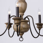 Evvine Lustre Vintage Industriel en Bois et Métal - Neutralighting