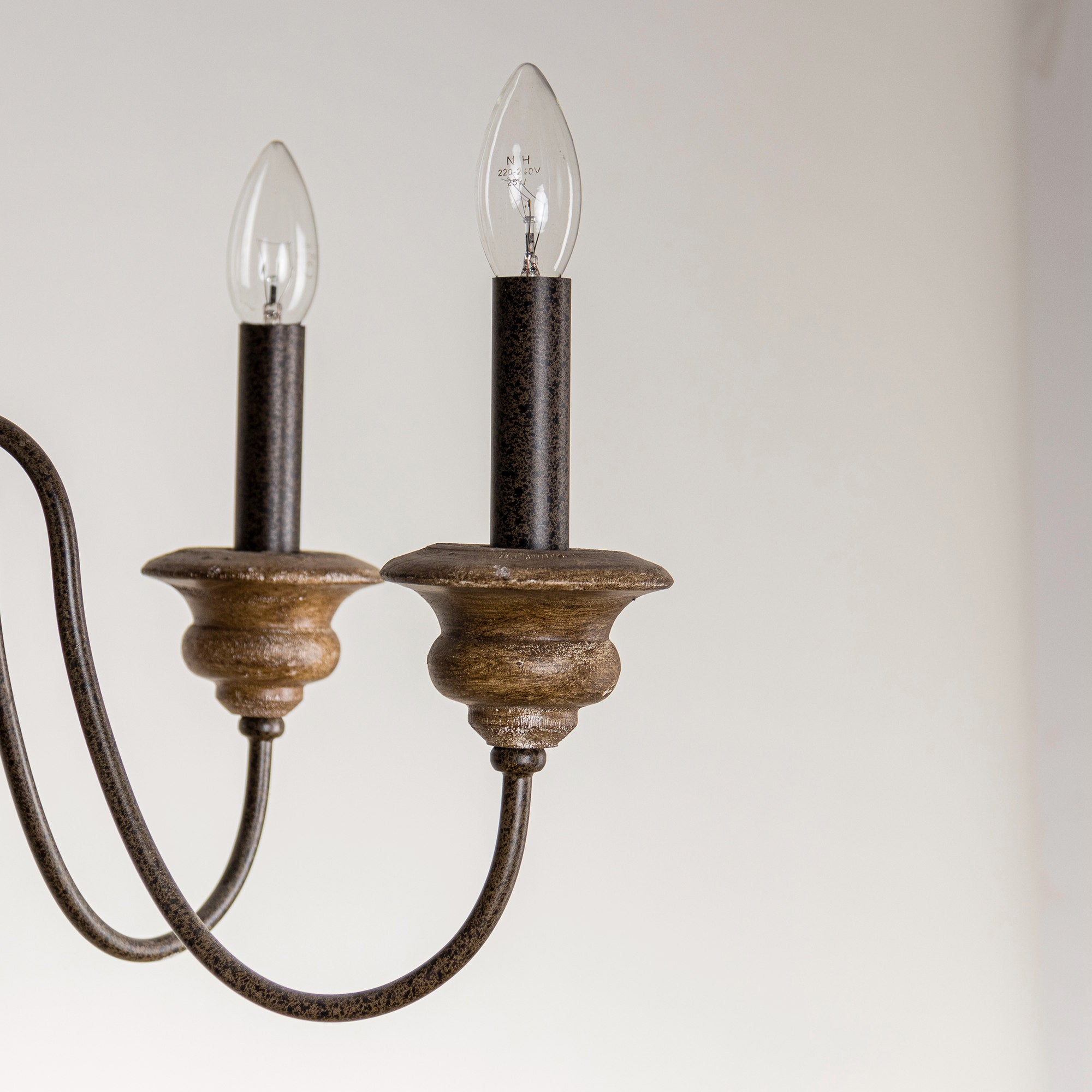 Evvine Lustre Vintage Industriel en Bois et Métal - Neutralighting