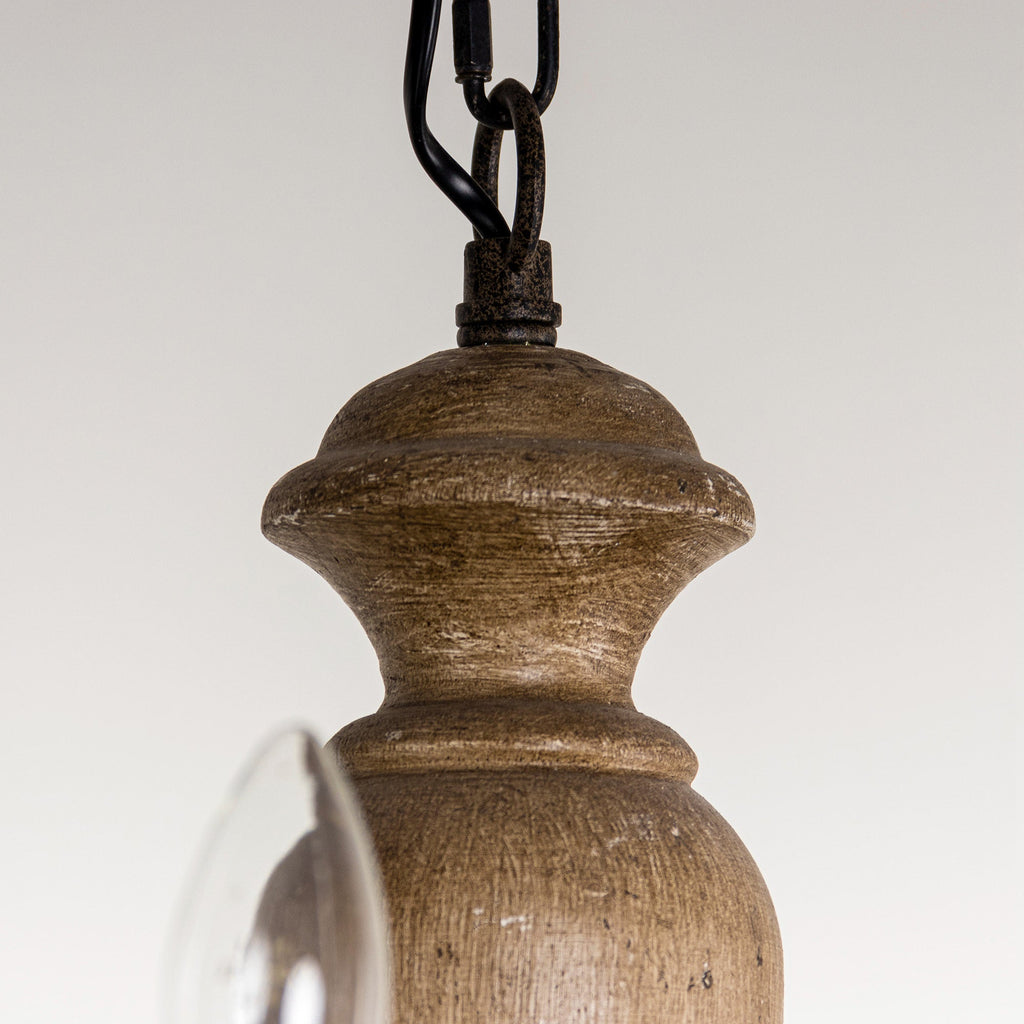 Evvine Lustre Vintage Industriel en Bois et Métal - Neutralighting