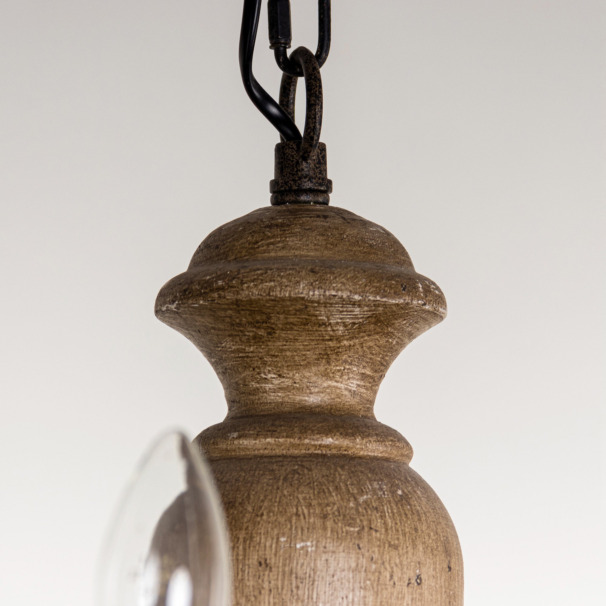 Evvine Lustre Vintage Industriel en Bois et Métal - Neutralighting