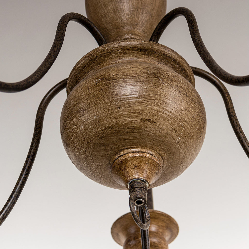 Evvine Lustre Vintage Industriel en Bois et Métal - Neutralighting
