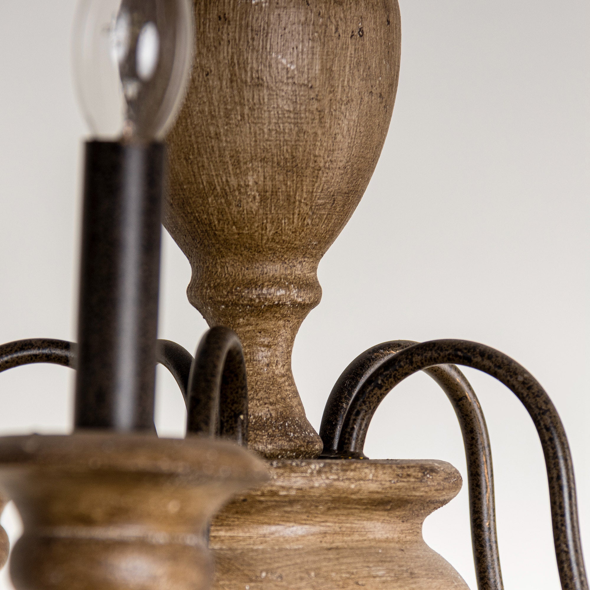 Evvine Lustre Vintage Industriel en Bois et Métal - Neutralighting