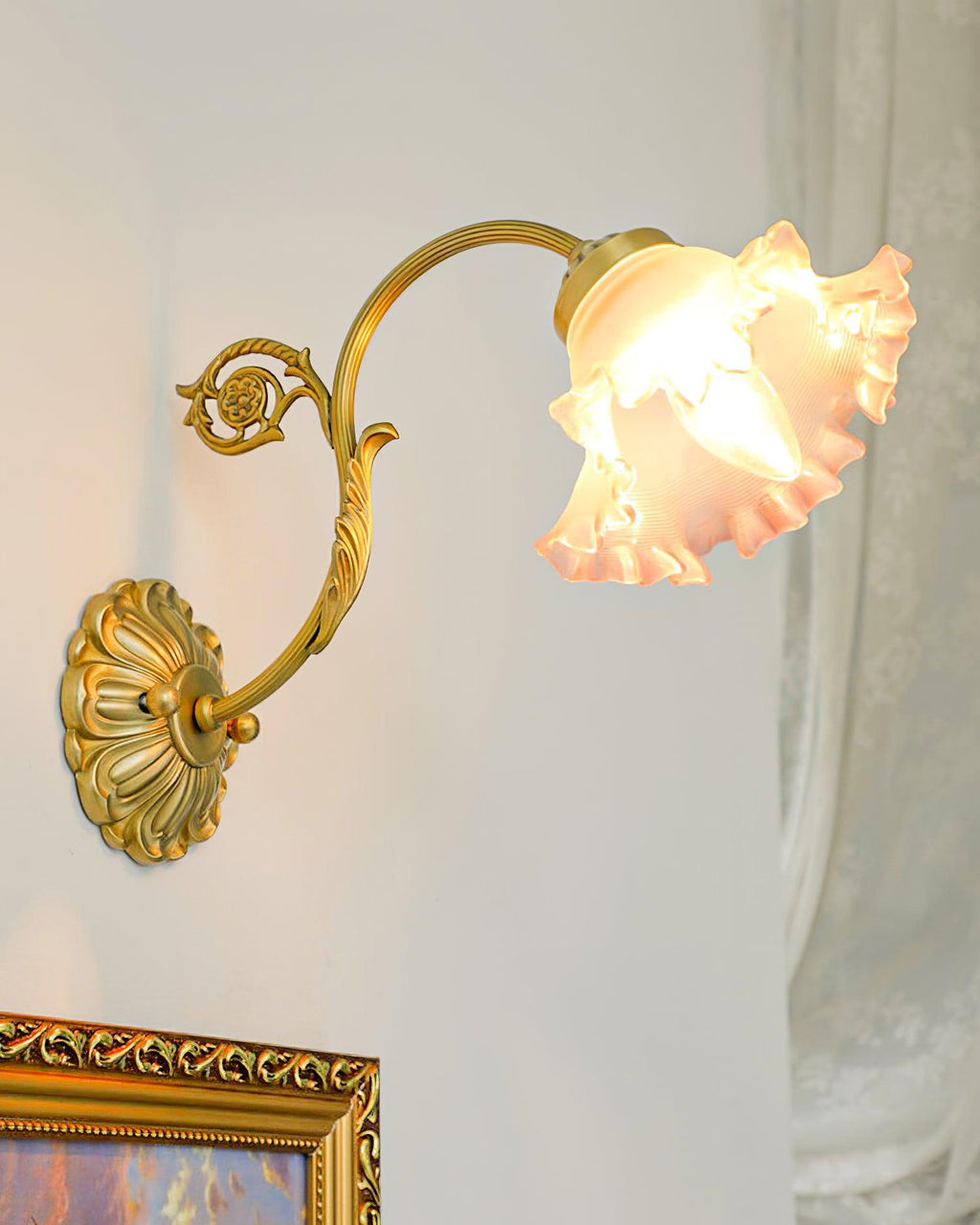 Neiman Applique Murale Volant Rose - Neutralighting