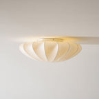 Solara Plafonnier Tissu Coquillage Sculptural Élégant - Neutralighting