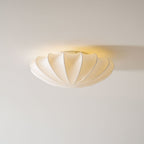 Solara Plafonnier Tissu Coquillage Sculptural Élégant - Neutralighting