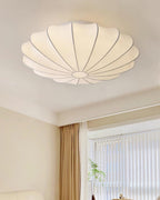 Solara Plafonnier Tissu Coquillage Sculptural Élégant - Neutralighting