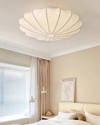 Solara Plafonnier Tissu Coquillage Sculptural Élégant - Neutralighting