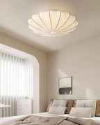 Solara Plafonnier Tissu Coquillage Sculptural Élégant - Neutralighting